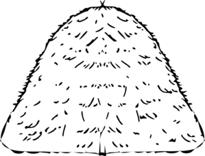 Pile of hay clipart black and white 