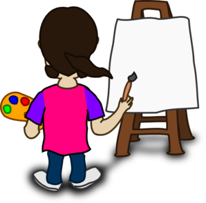 Cartoon Character Painting Blank Slate Clip Art at Clker 