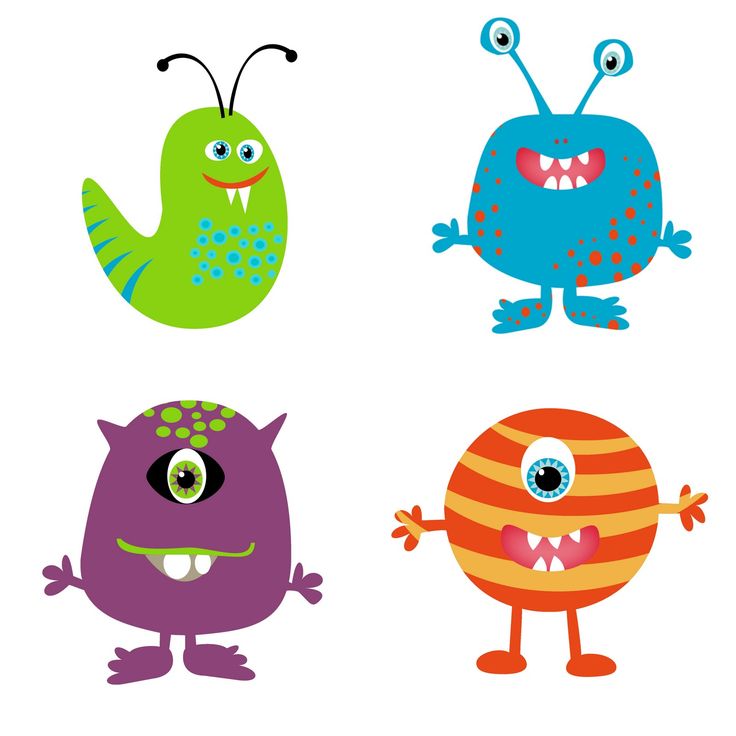 Baby monsters clipart 