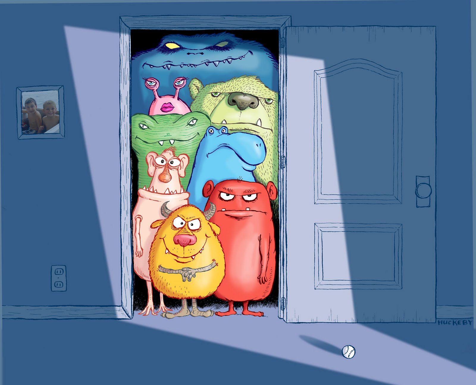 Monster in closet clipart 