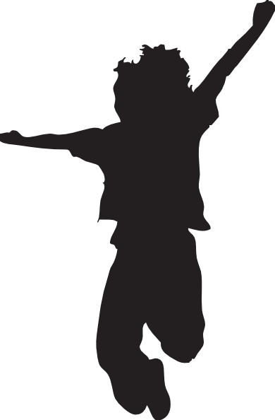 Person jumping clipart 