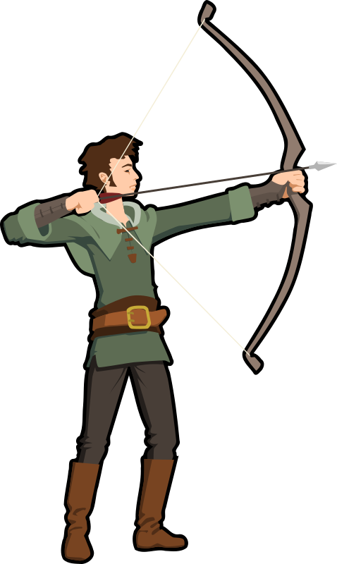Hunter With Bow And Arrow Clipart 