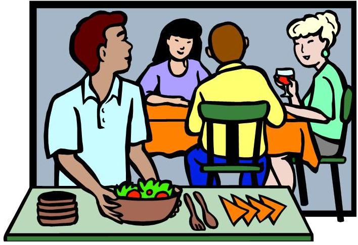 Dinner with friends clipart 