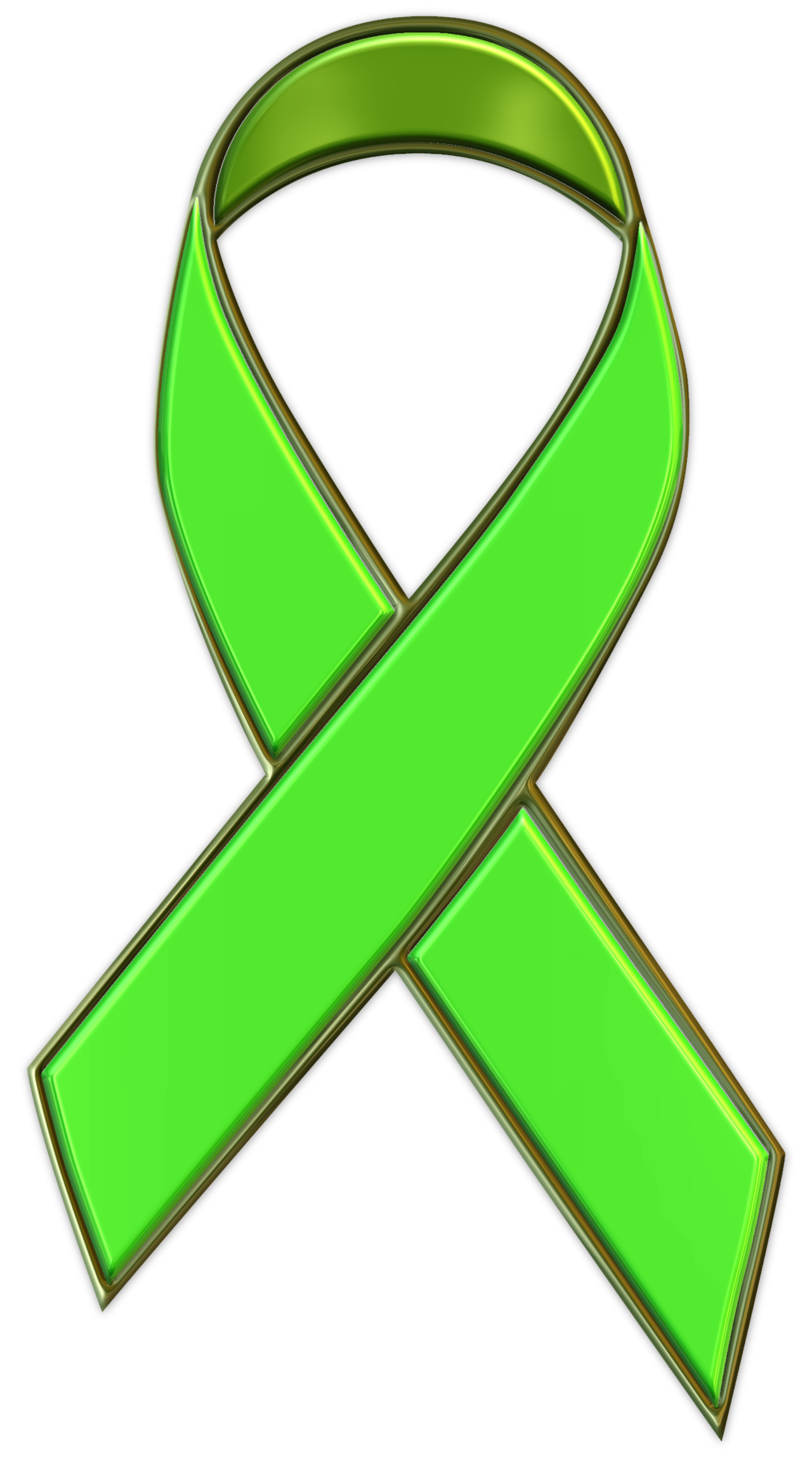 Lime Green Cancer Ribbon 