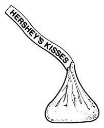 Hershey kiss clipart black and white 