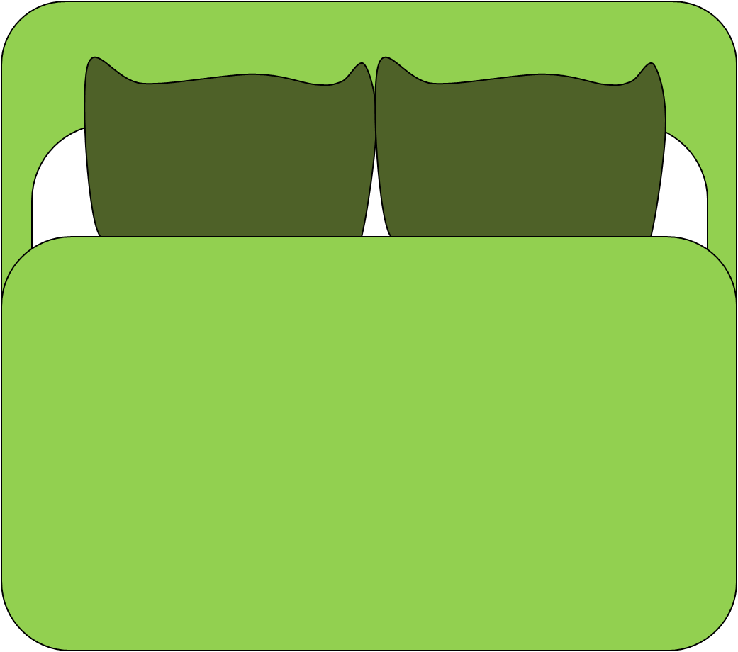 cartoon bed top view - Clip Art Library