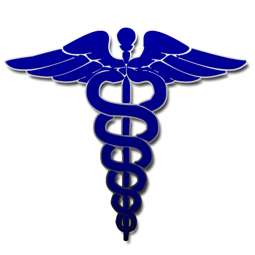 Dark blue medical logo clipart 