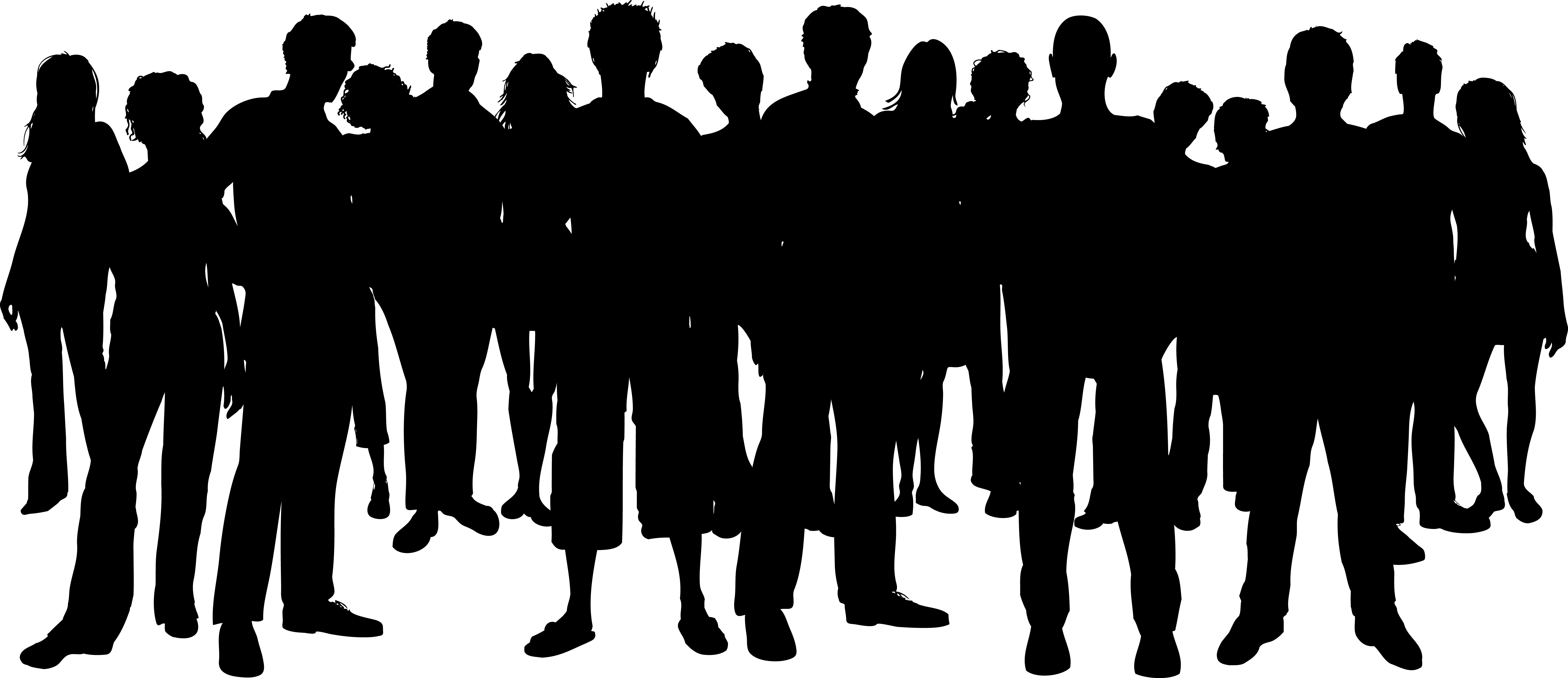 Crowd of people clipart transparent background 