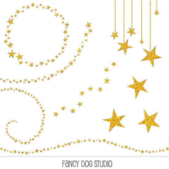 Gold sparkle star clipart 