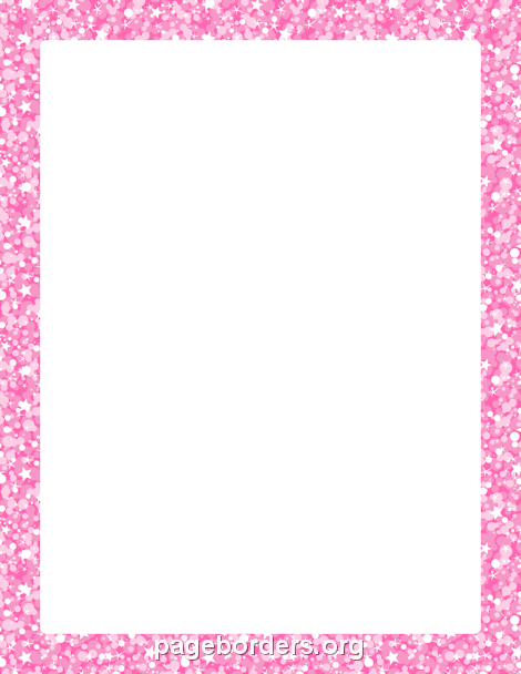 Pink Glitter Border: Clip Art, Page Border, and Vector Graphics 