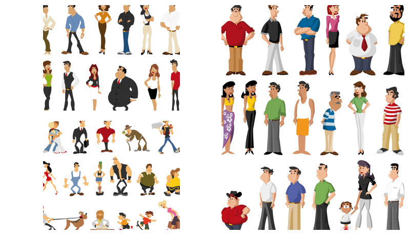 Clipart of different people 