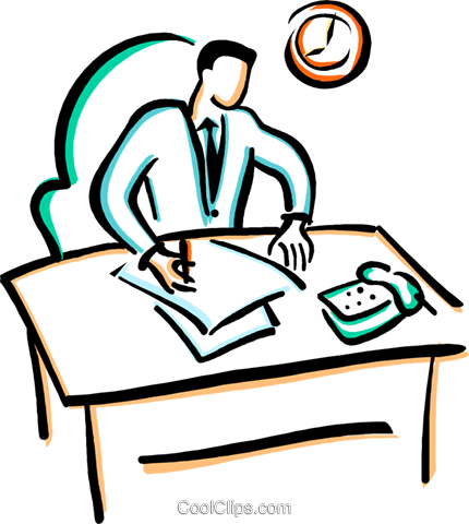 Office workers working clipart 