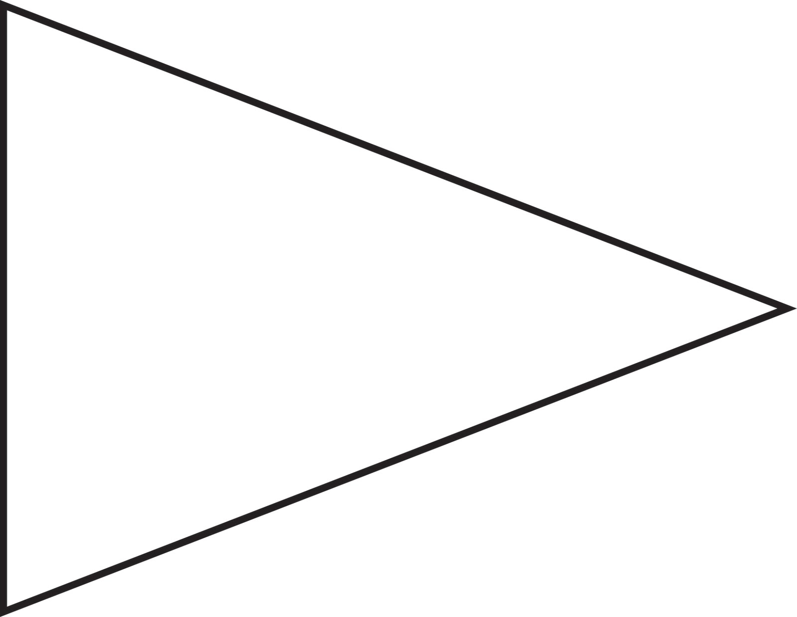 Triangle Flag Clipart Black And White 