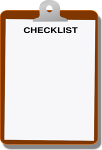 Checklist On Board Clipart 