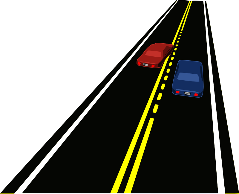 Horizontal road turnlane clipart 