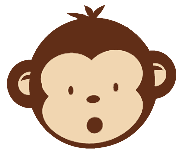 Boy monkey face clipart 