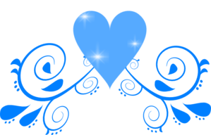 Blue Heart Swirl Clip Art at Clker 
