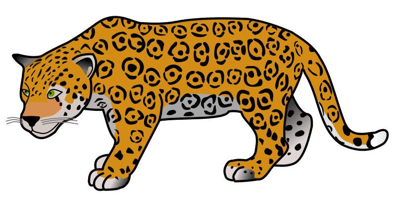 Jaguar Black And White Clipart 