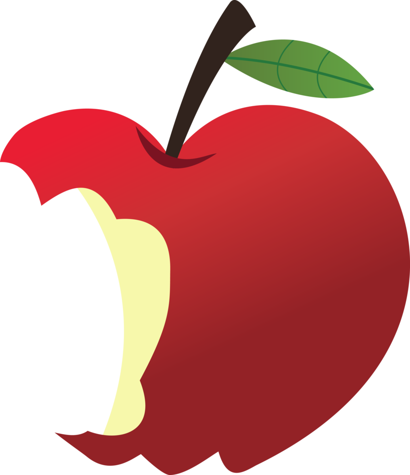 Apple with bite out clipart transparent background 