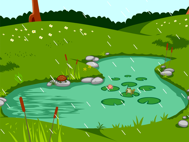 animals found in the pond - Clip Art Library