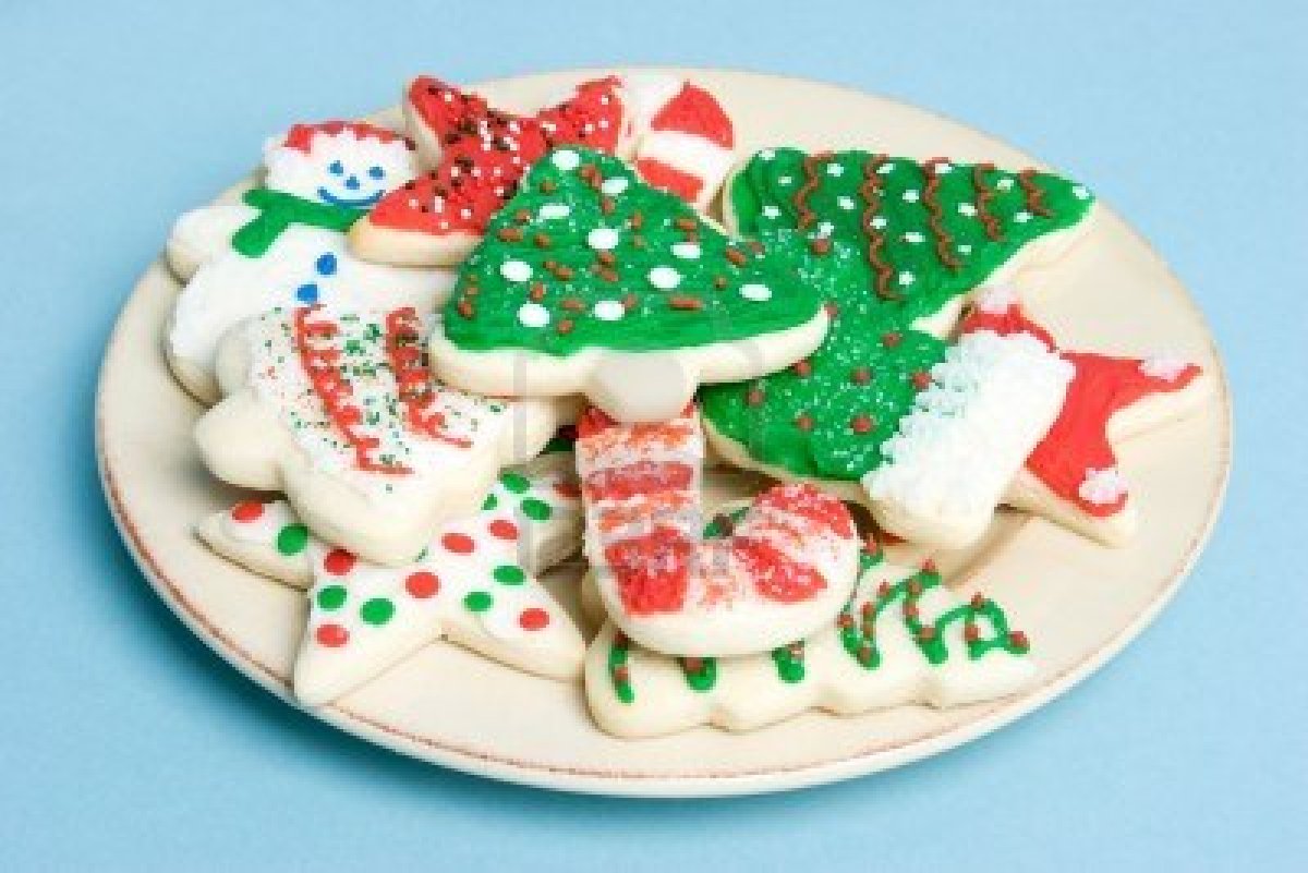 Plate of christmas cookies clipart 