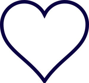 Navy Blue Heart Clipart - Clip Art Library