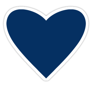 Navy blue heart clipart 