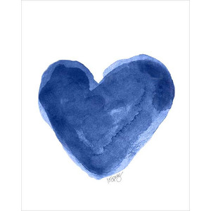 Navy blue heart clipart 