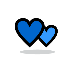 Blue heart clipart 