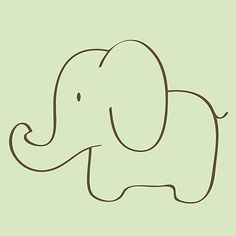 outline simple elephant drawing - Clip Art Library