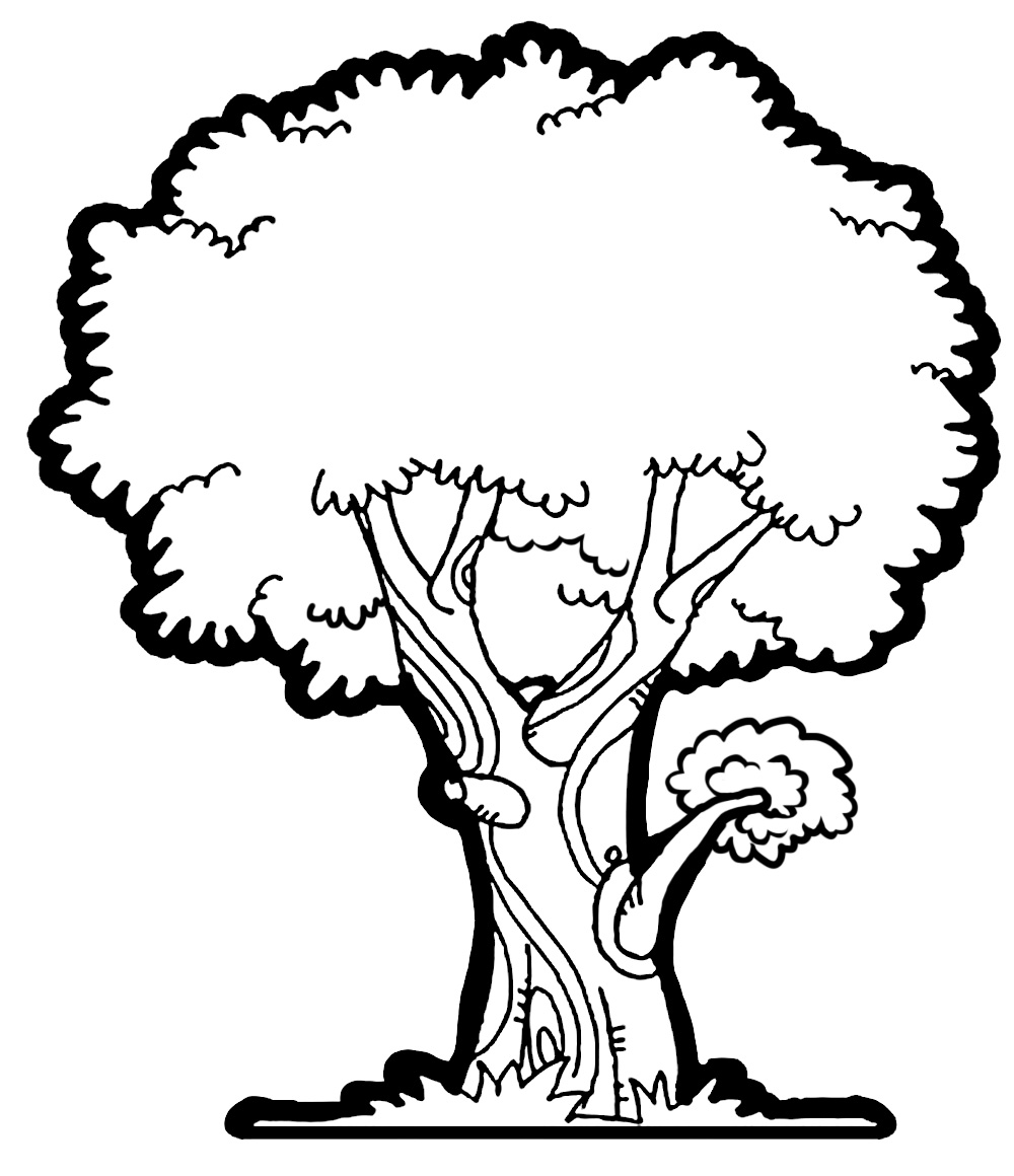 Clipart trees black and white 