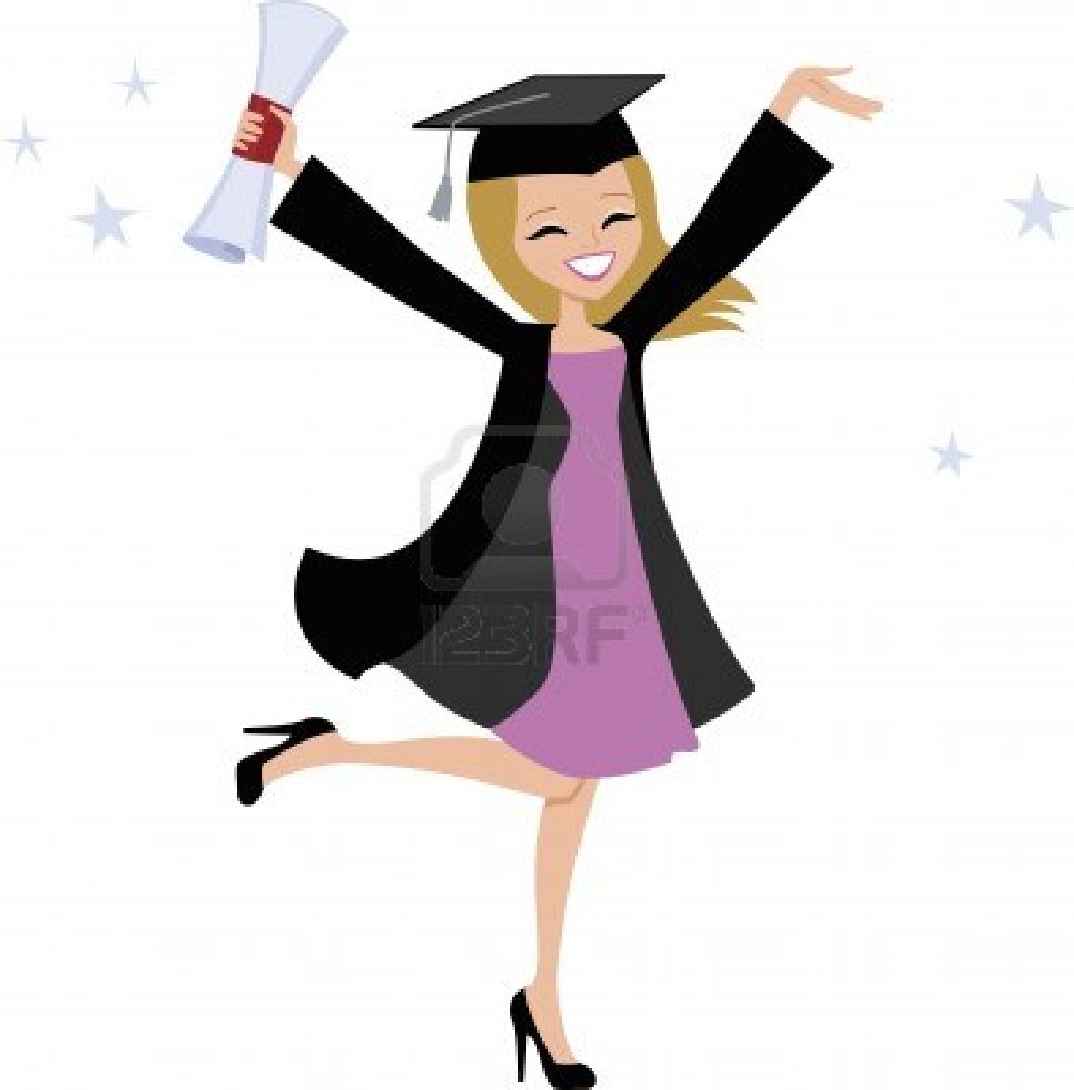 Girl graduate clipart 