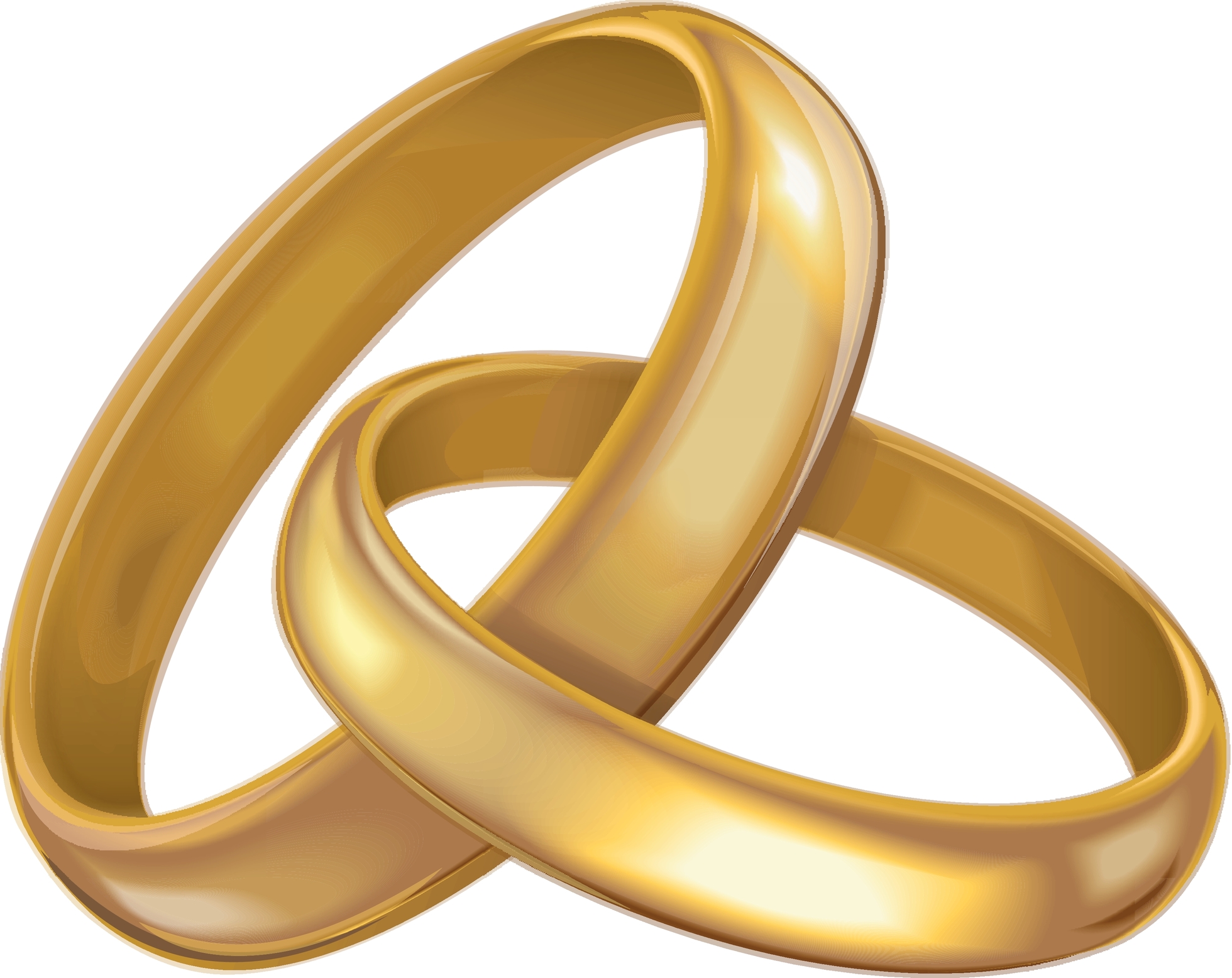 Golden wedding ring clipart 
