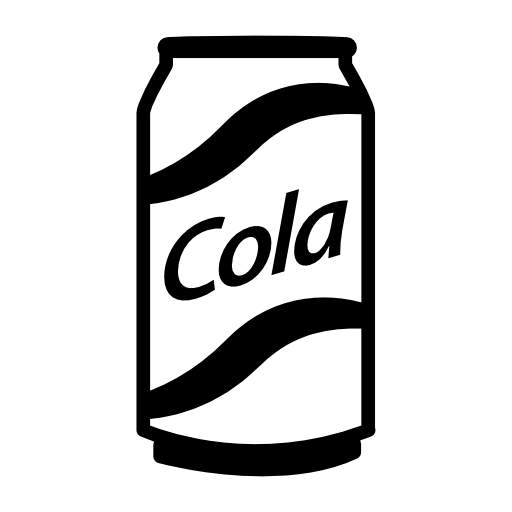 Soda can clipart black and white 