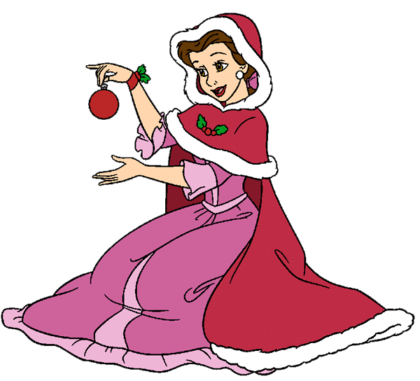 Beauty and the Beast Christmas Clip Art Image 
