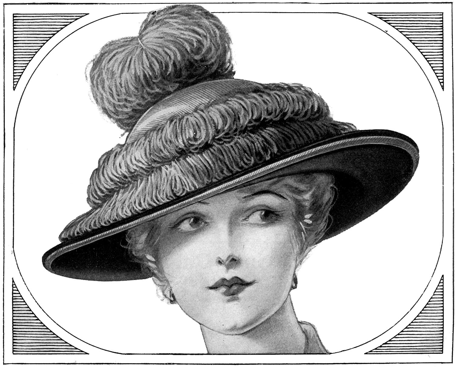 Vintage Ladies Hats Clipart 