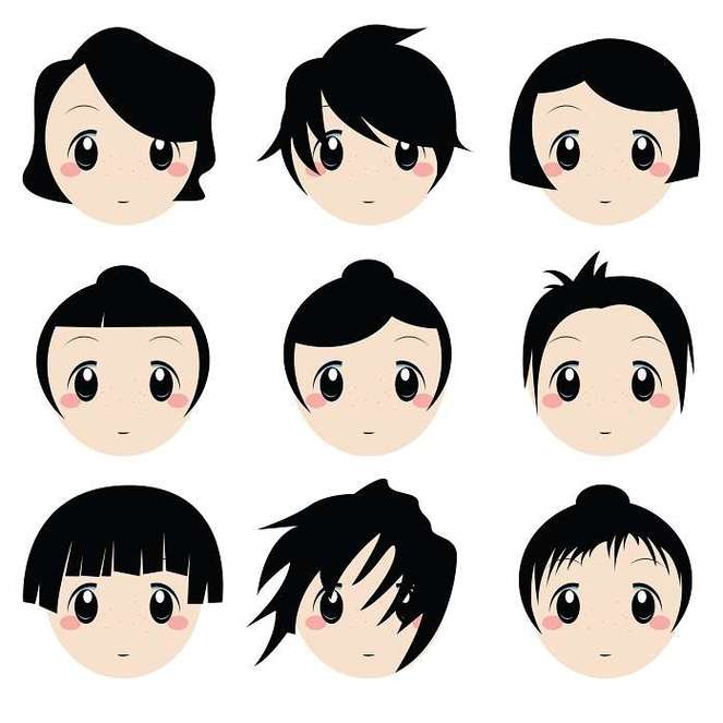 Japanese Anime Hairstyles Globerove Clipart Clip Art Library
