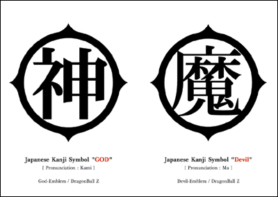 Tattoo For Art: Japanese Anime Kanji Symbol �GODDEVIL� 