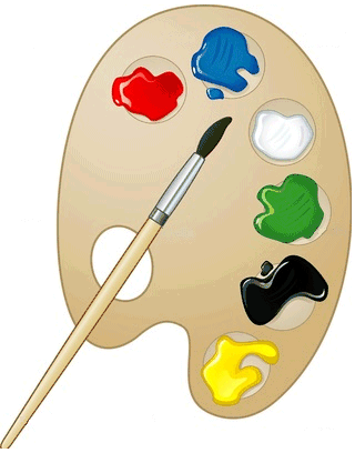 Paintbrush And Palette Clipart 