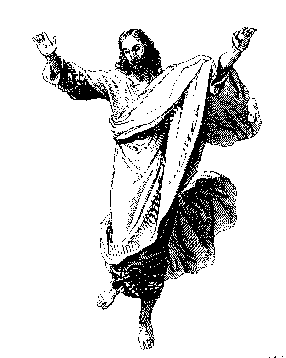 Jesus black and white drawing free clipart 