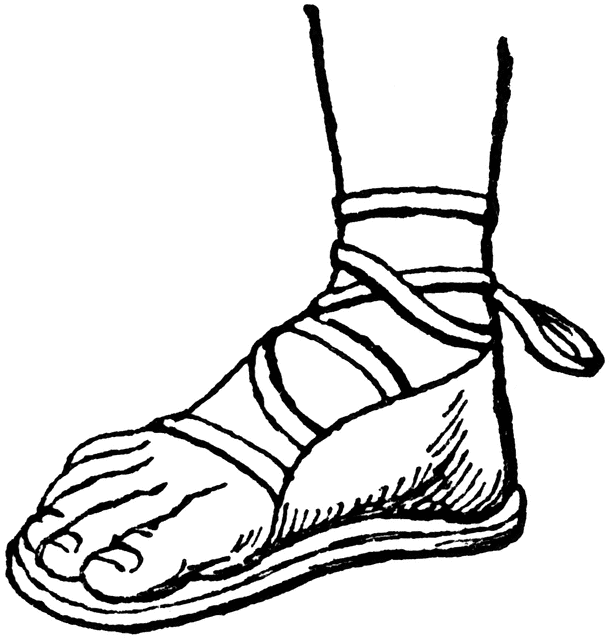 Jesus sandals clip art 