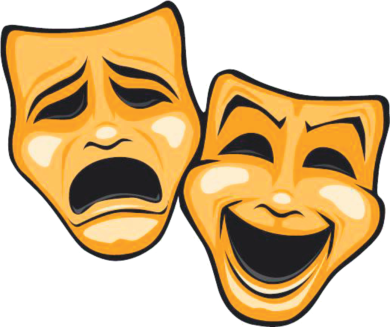 comedy tragedy masks png - Clip Art Library