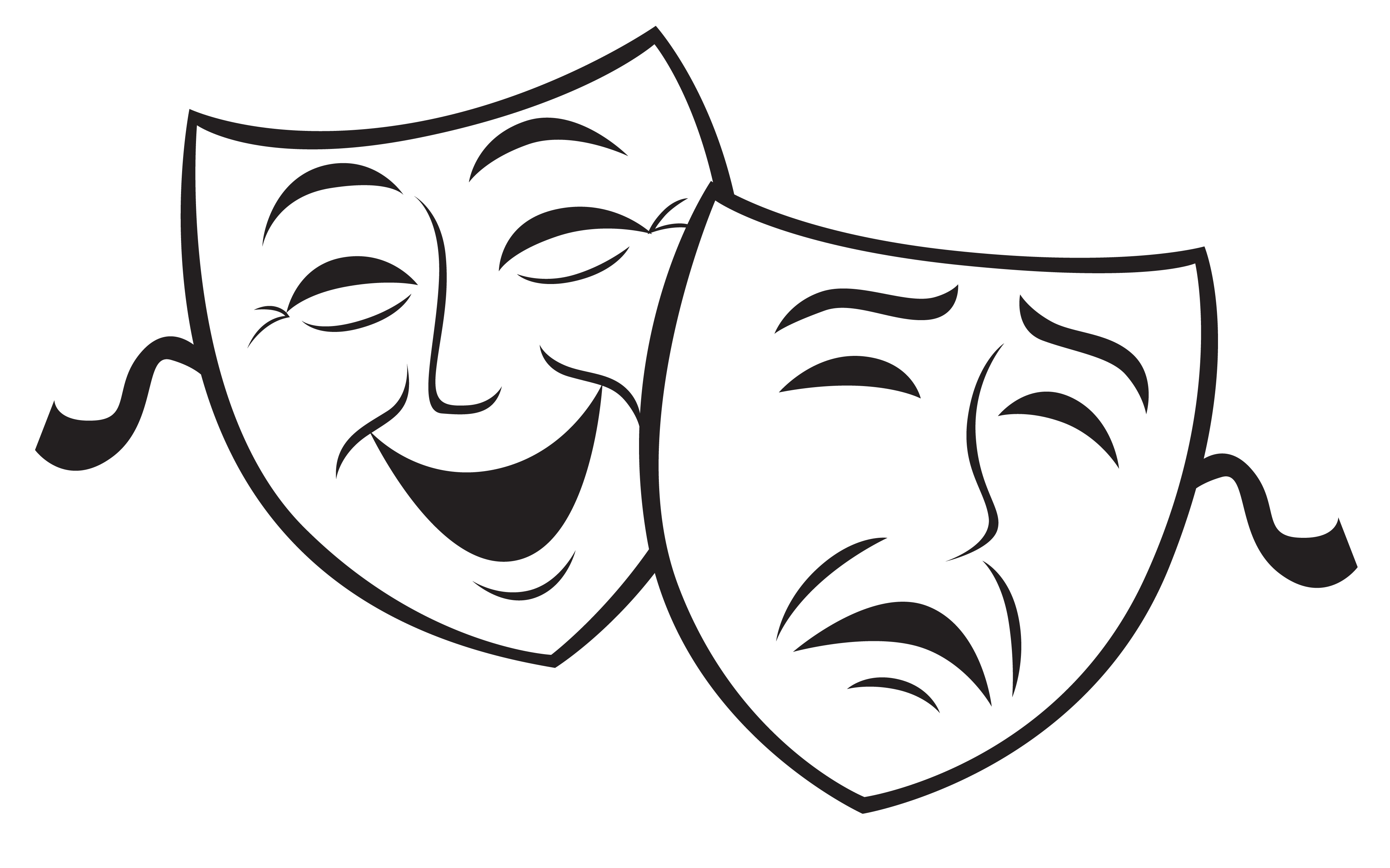 Cartoon Theatre Masks Transparent 