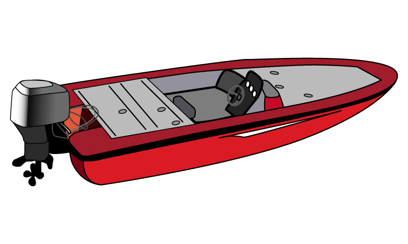 Lake Fishing Boat Clipart 17240 