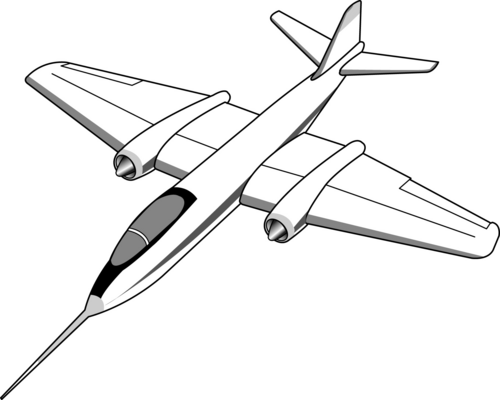 Jet airplane clipart 