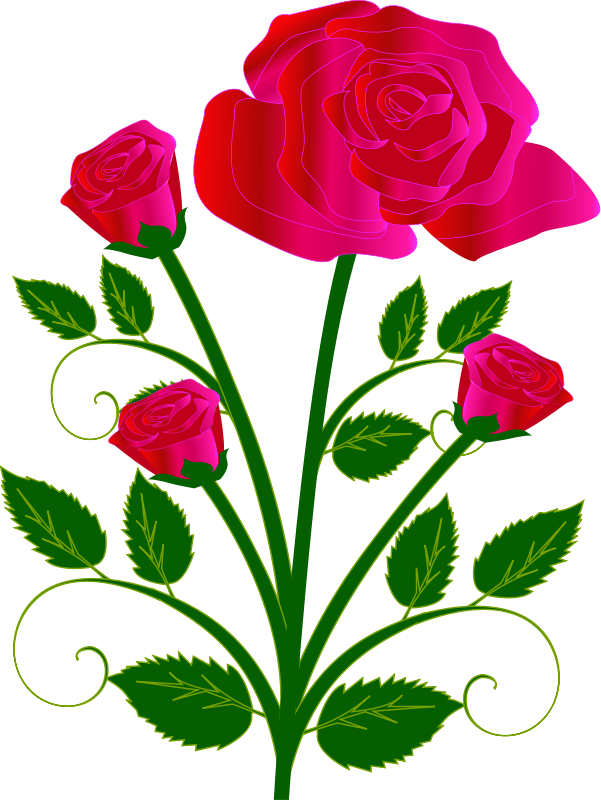 Valentine roses clip art 