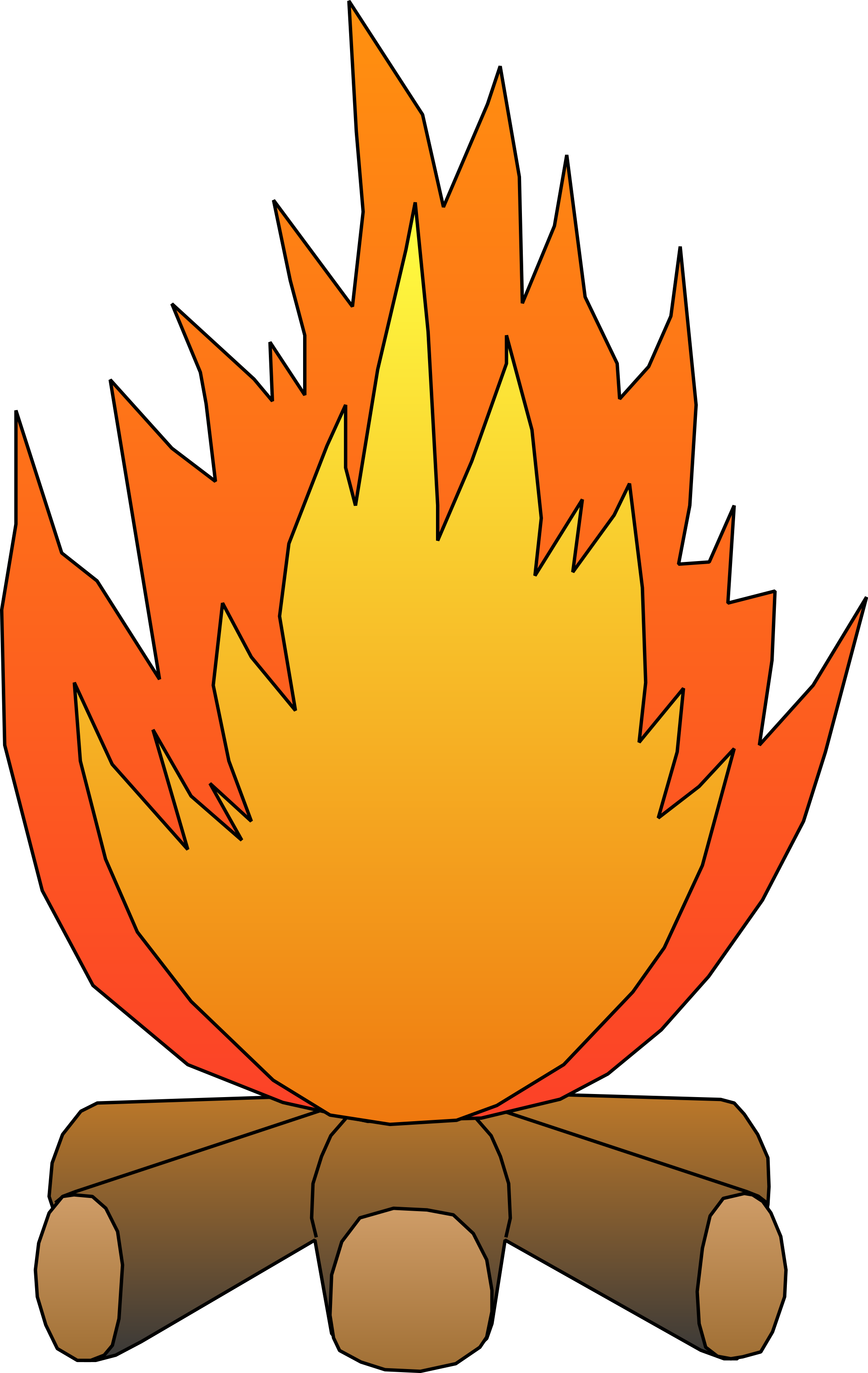 Fire Clipart Black And White 