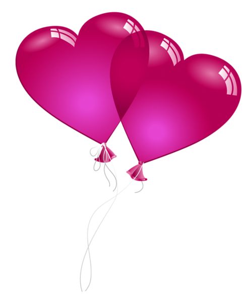 Valentine Heart Baloons PNG Clipart Picture 