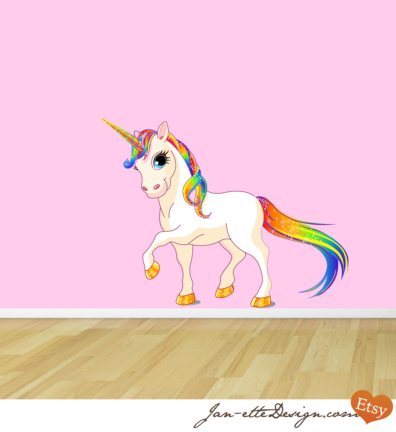 Rainbow unicorn clipart 