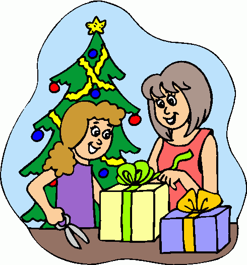 Christmas gift exchange clipart 